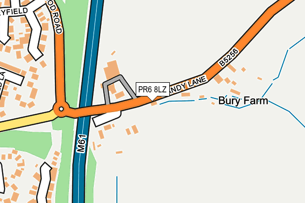 PR6 8LZ map - OS OpenMap – Local (Ordnance Survey)