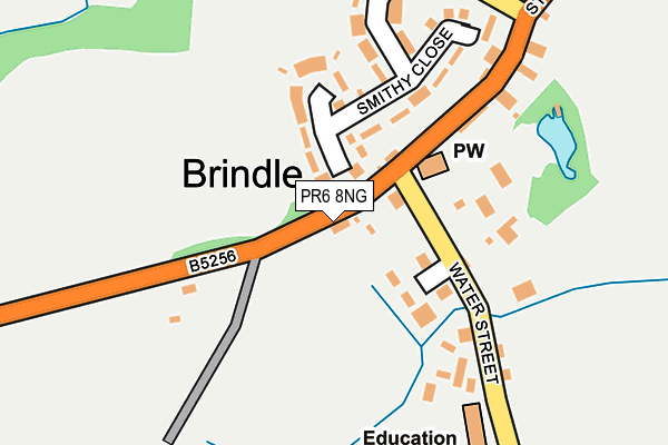 PR6 8NG map - OS OpenMap – Local (Ordnance Survey)