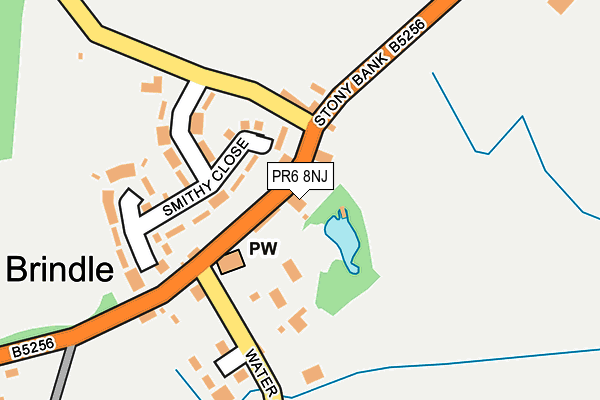 PR6 8NJ map - OS OpenMap – Local (Ordnance Survey)