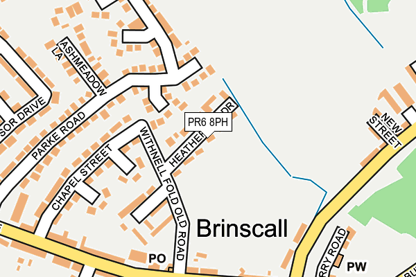 PR6 8PH map - OS OpenMap – Local (Ordnance Survey)