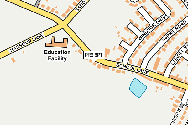 PR6 8PT map - OS OpenMap – Local (Ordnance Survey)