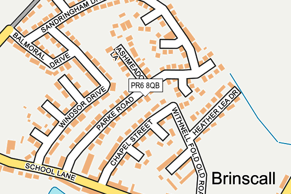PR6 8QB map - OS OpenMap – Local (Ordnance Survey)