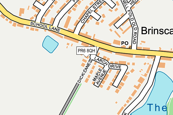 PR6 8QH map - OS OpenMap – Local (Ordnance Survey)