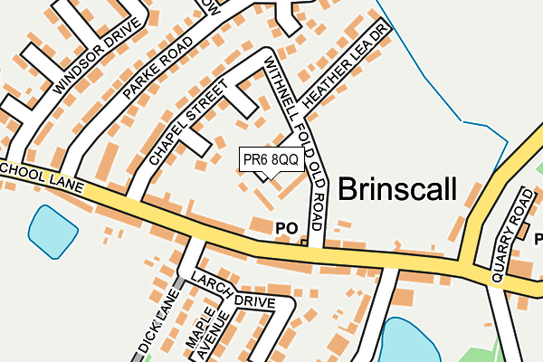 PR6 8QQ map - OS OpenMap – Local (Ordnance Survey)