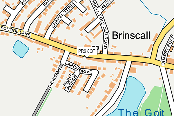 PR6 8QT map - OS OpenMap – Local (Ordnance Survey)