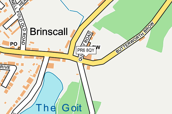 PR6 8QY map - OS OpenMap – Local (Ordnance Survey)