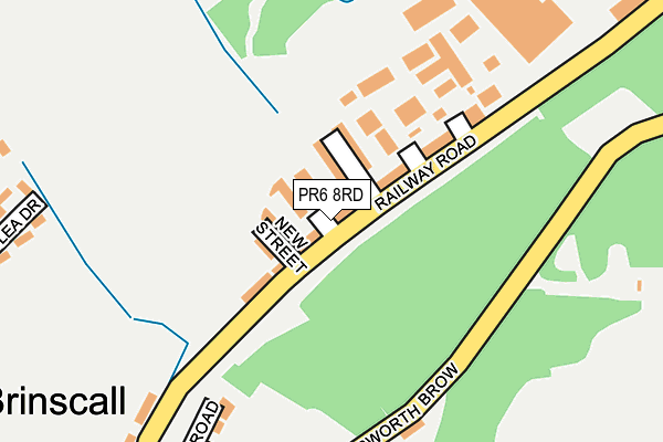 PR6 8RD map - OS OpenMap – Local (Ordnance Survey)