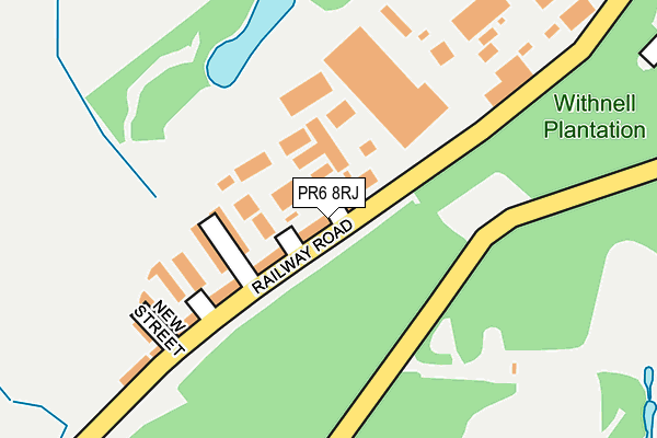 PR6 8RJ map - OS OpenMap – Local (Ordnance Survey)