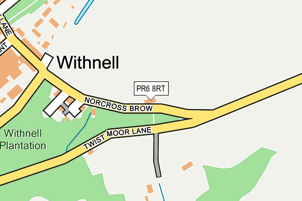 PR6 8RT map - OS OpenMap – Local (Ordnance Survey)