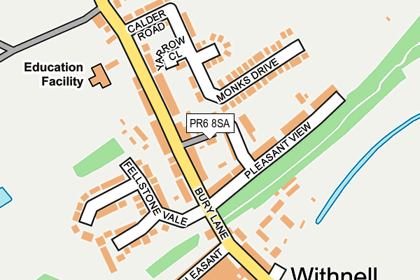 PR6 8SA map - OS OpenMap – Local (Ordnance Survey)