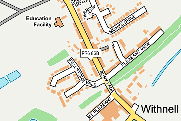 PR6 8SB map - OS OpenMap – Local (Ordnance Survey)