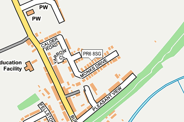 PR6 8SG map - OS OpenMap – Local (Ordnance Survey)