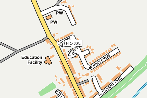 PR6 8SQ map - OS OpenMap – Local (Ordnance Survey)