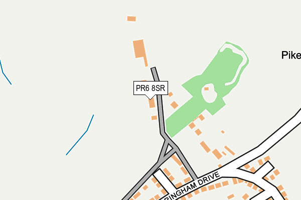 PR6 8SR map - OS OpenMap – Local (Ordnance Survey)