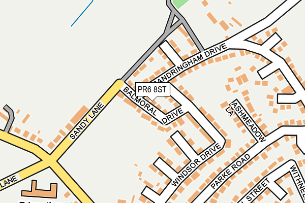PR6 8ST map - OS OpenMap – Local (Ordnance Survey)