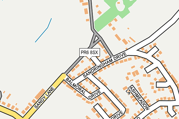 PR6 8SX map - OS OpenMap – Local (Ordnance Survey)