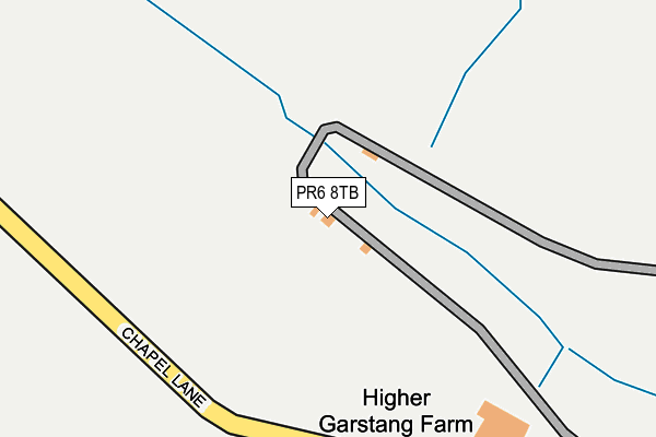 PR6 8TB map - OS OpenMap – Local (Ordnance Survey)