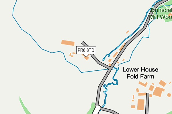 PR6 8TD map - OS OpenMap – Local (Ordnance Survey)