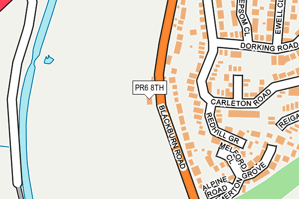 PR6 8TH map - OS OpenMap – Local (Ordnance Survey)