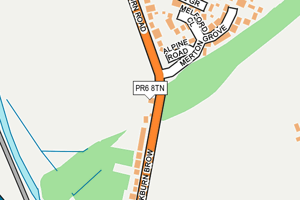 PR6 8TN map - OS OpenMap – Local (Ordnance Survey)