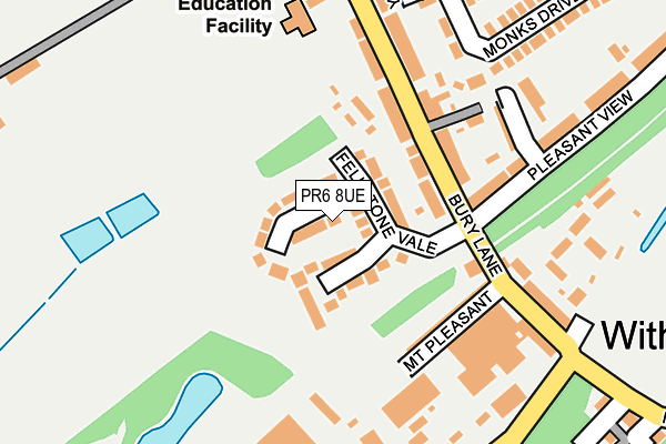 PR6 8UE map - OS OpenMap – Local (Ordnance Survey)
