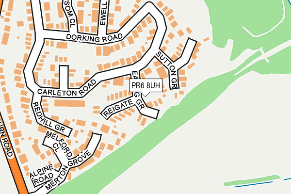 PR6 8UH map - OS OpenMap – Local (Ordnance Survey)