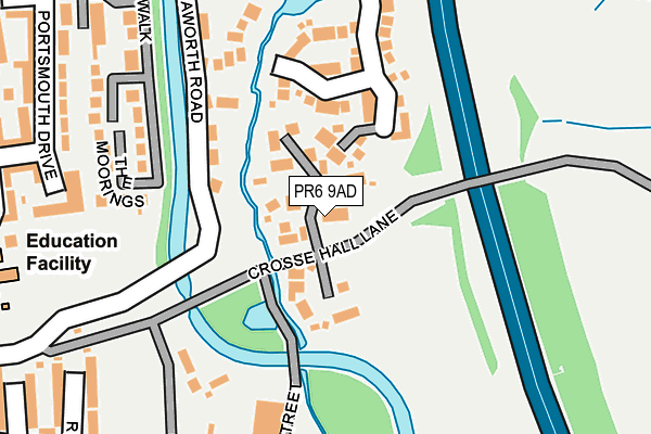 PR6 9AD map - OS OpenMap – Local (Ordnance Survey)