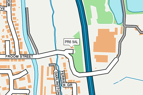 PR6 9AL map - OS OpenMap – Local (Ordnance Survey)
