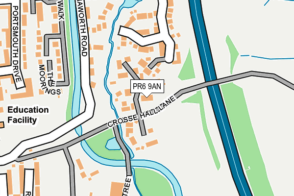 PR6 9AN map - OS OpenMap – Local (Ordnance Survey)