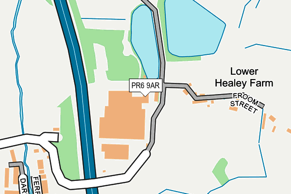 PR6 9AR map - OS OpenMap – Local (Ordnance Survey)