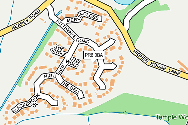 PR6 9BA map - OS OpenMap – Local (Ordnance Survey)