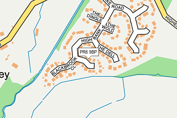 PR6 9BP map - OS OpenMap – Local (Ordnance Survey)