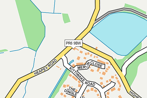 PR6 9BW map - OS OpenMap – Local (Ordnance Survey)