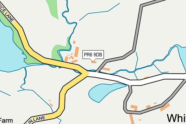 PR6 9DB map - OS OpenMap – Local (Ordnance Survey)
