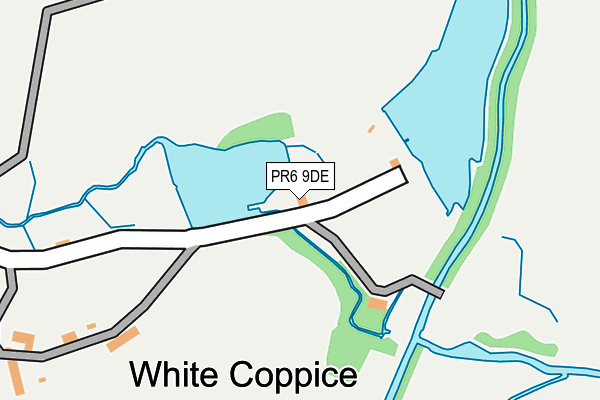 PR6 9DE map - OS OpenMap – Local (Ordnance Survey)