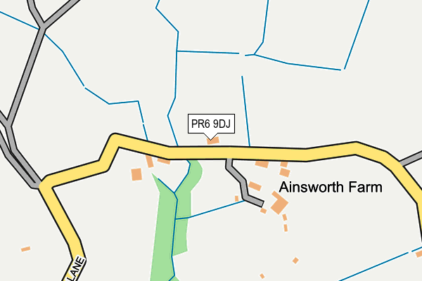 PR6 9DJ map - OS OpenMap – Local (Ordnance Survey)