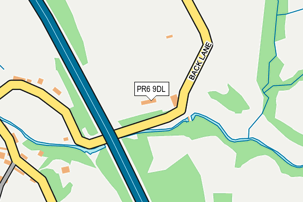 PR6 9DL map - OS OpenMap – Local (Ordnance Survey)