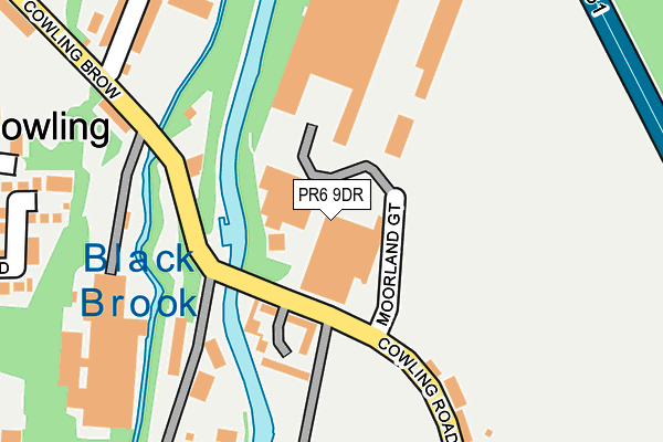 PR6 9DR map - OS OpenMap – Local (Ordnance Survey)