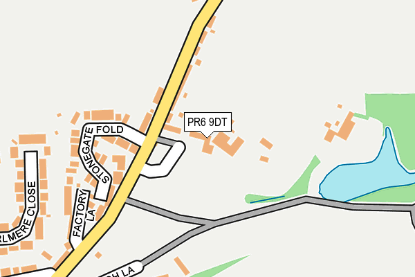 PR6 9DT map - OS OpenMap – Local (Ordnance Survey)