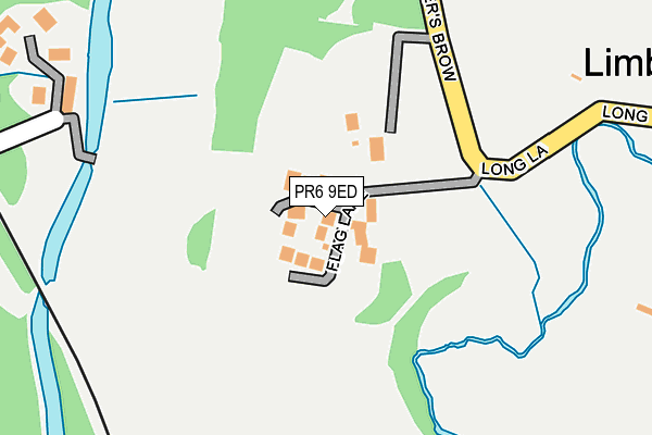 PR6 9ED map - OS OpenMap – Local (Ordnance Survey)