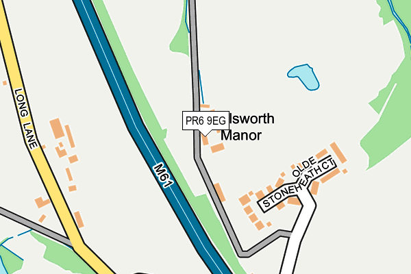 PR6 9EG map - OS OpenMap – Local (Ordnance Survey)