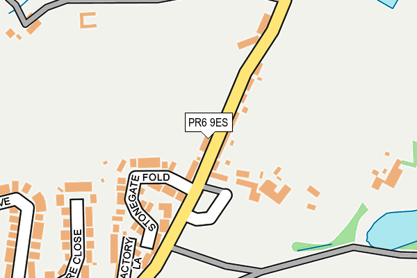 PR6 9ES map - OS OpenMap – Local (Ordnance Survey)