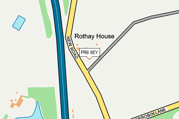 PR6 9EY map - OS OpenMap – Local (Ordnance Survey)