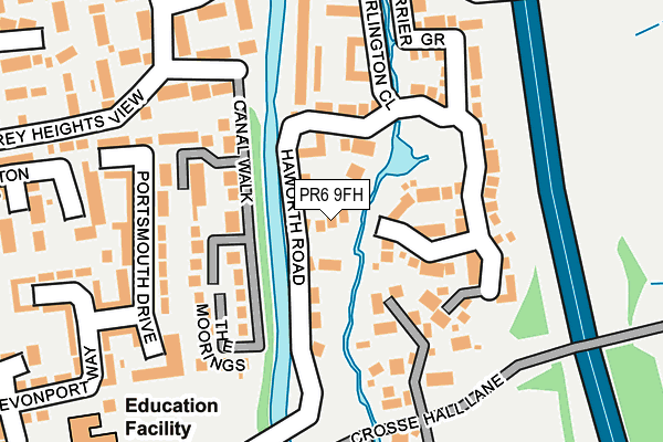 PR6 9FH map - OS OpenMap – Local (Ordnance Survey)