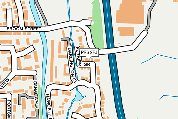 PR6 9FJ map - OS OpenMap – Local (Ordnance Survey)
