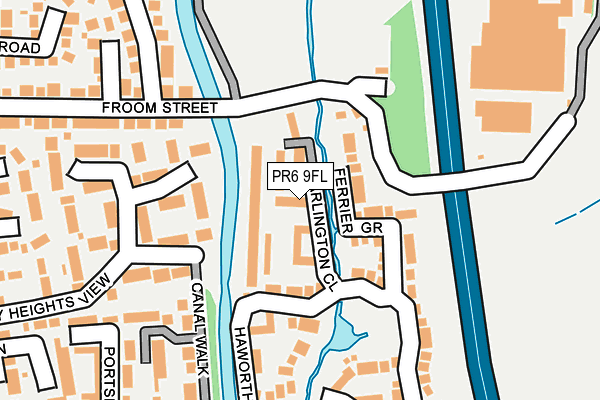 PR6 9FL map - OS OpenMap – Local (Ordnance Survey)