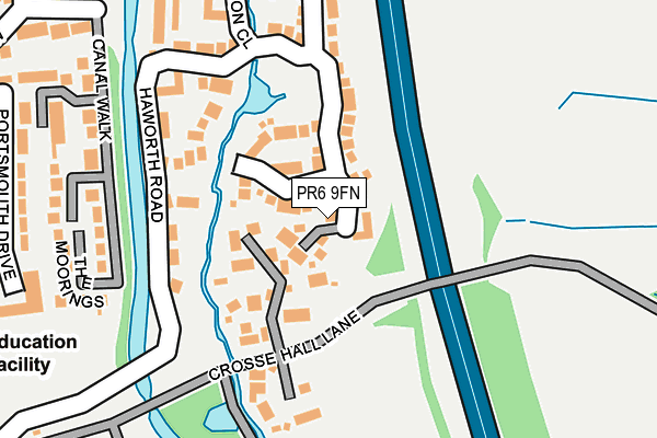 PR6 9FN map - OS OpenMap – Local (Ordnance Survey)