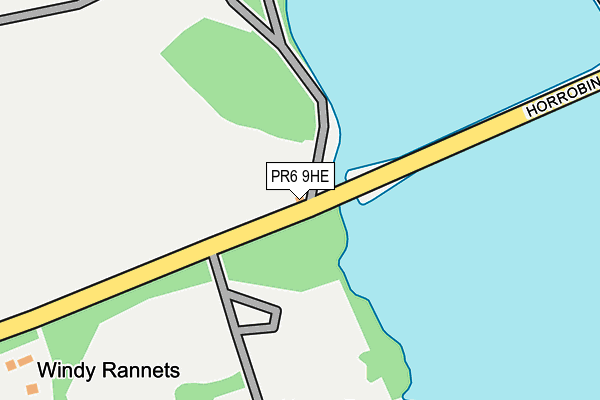 PR6 9HE map - OS OpenMap – Local (Ordnance Survey)