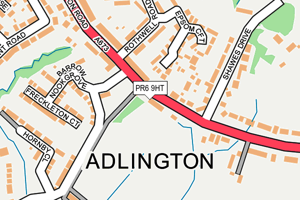 PR6 9HT map - OS OpenMap – Local (Ordnance Survey)