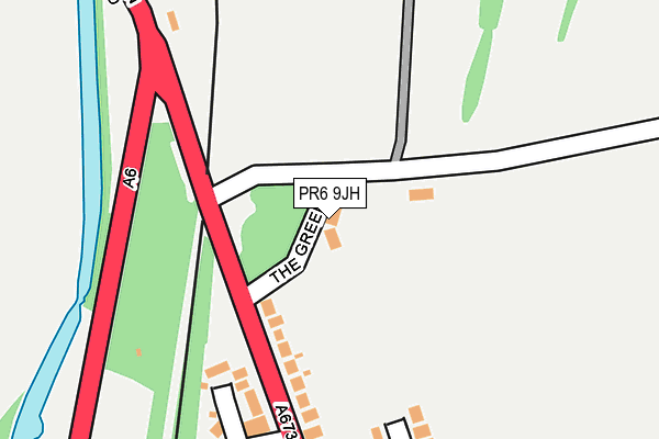 PR6 9JH map - OS OpenMap – Local (Ordnance Survey)